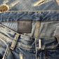 Givenchy Boro Repaired Distressed Moleskin Patched Blue Denim