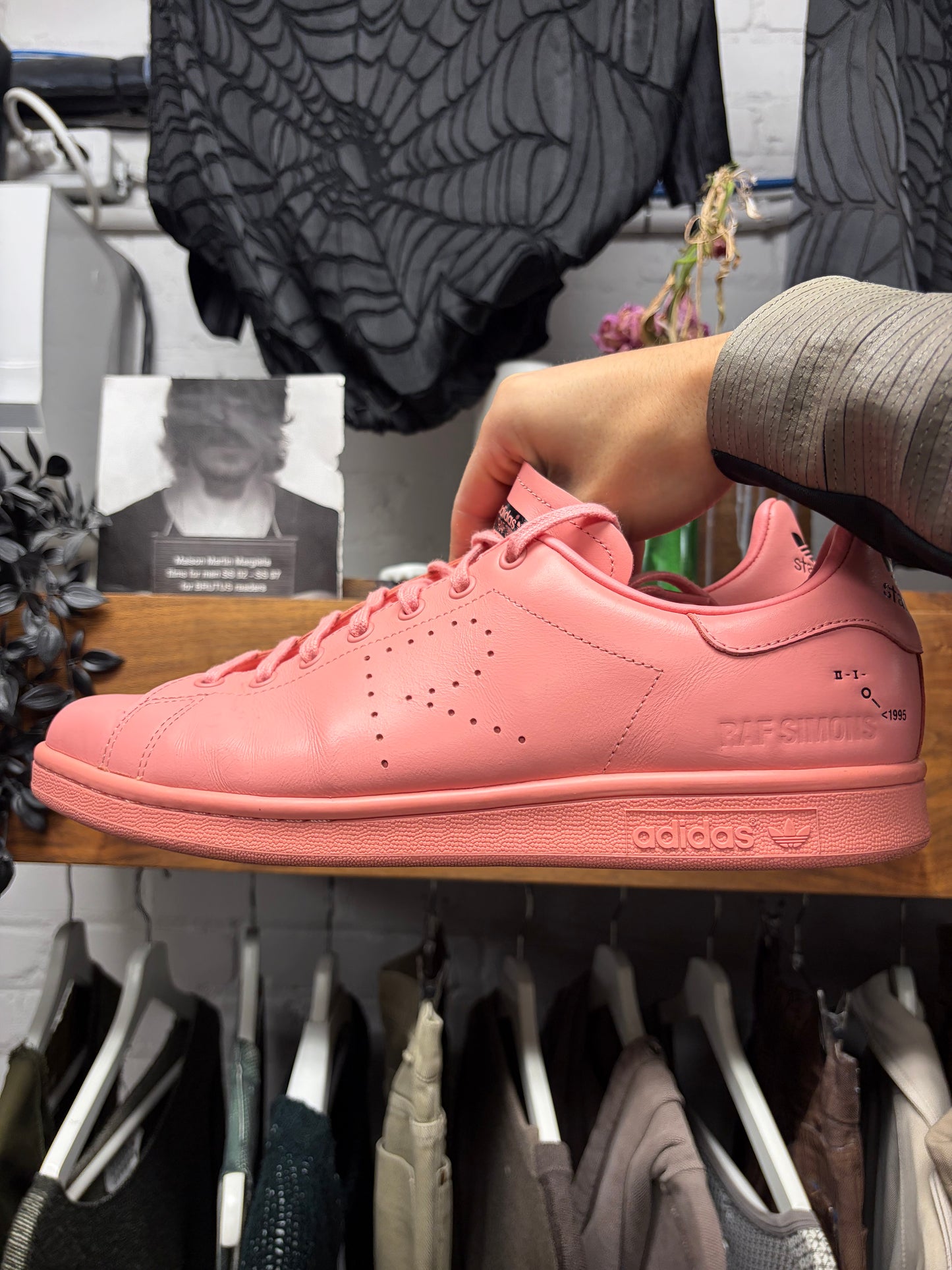 Raf Simons x Adidas ‘Stan Smith’ Pink Low Top Court Sneakers