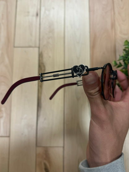 Jean Paul Gaultier Steampunk Red Tinted Sunglasses