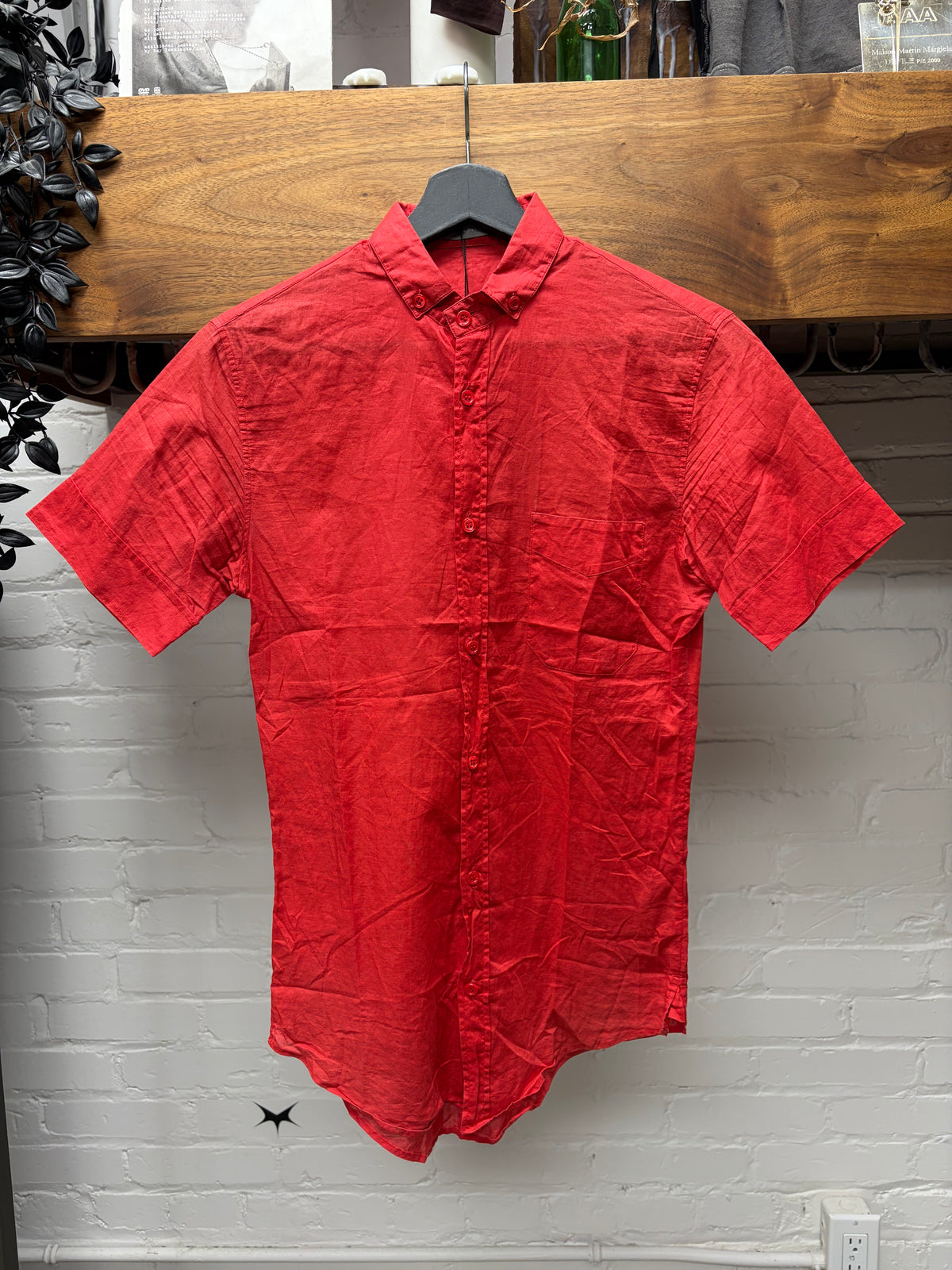 SS2006 Dior Homme by Hedi Slimane ‘The World was Perfect but His Hair Was a Mess’ Red Short Sleeve Shirt