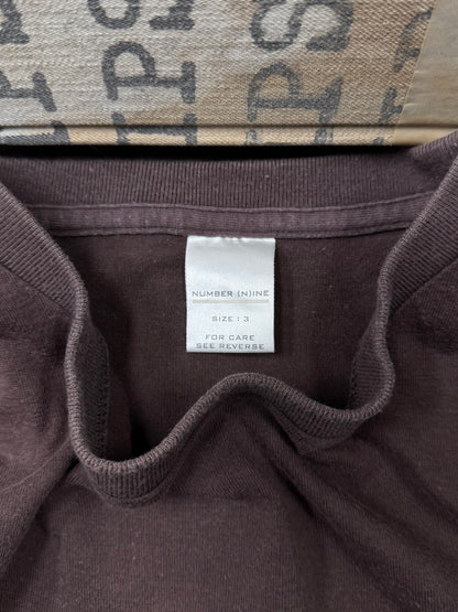 AW2001 Number (N)ine ‘GentlyWeeps’ Beatles Baseball Logo T-Shirt