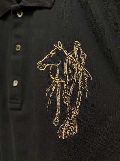 2000s Gucci by Frida Giannini ‘Polo’ Bootleg Equestrian Logo Embroidered Piqué