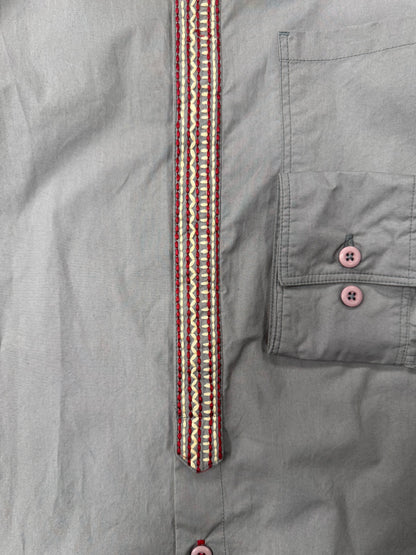Maharishi ‘Rice Border’ Poplin Button Down Shirt