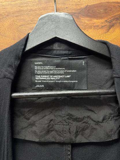 Julius Wizard ‘Caped’ Black Cotton Vest