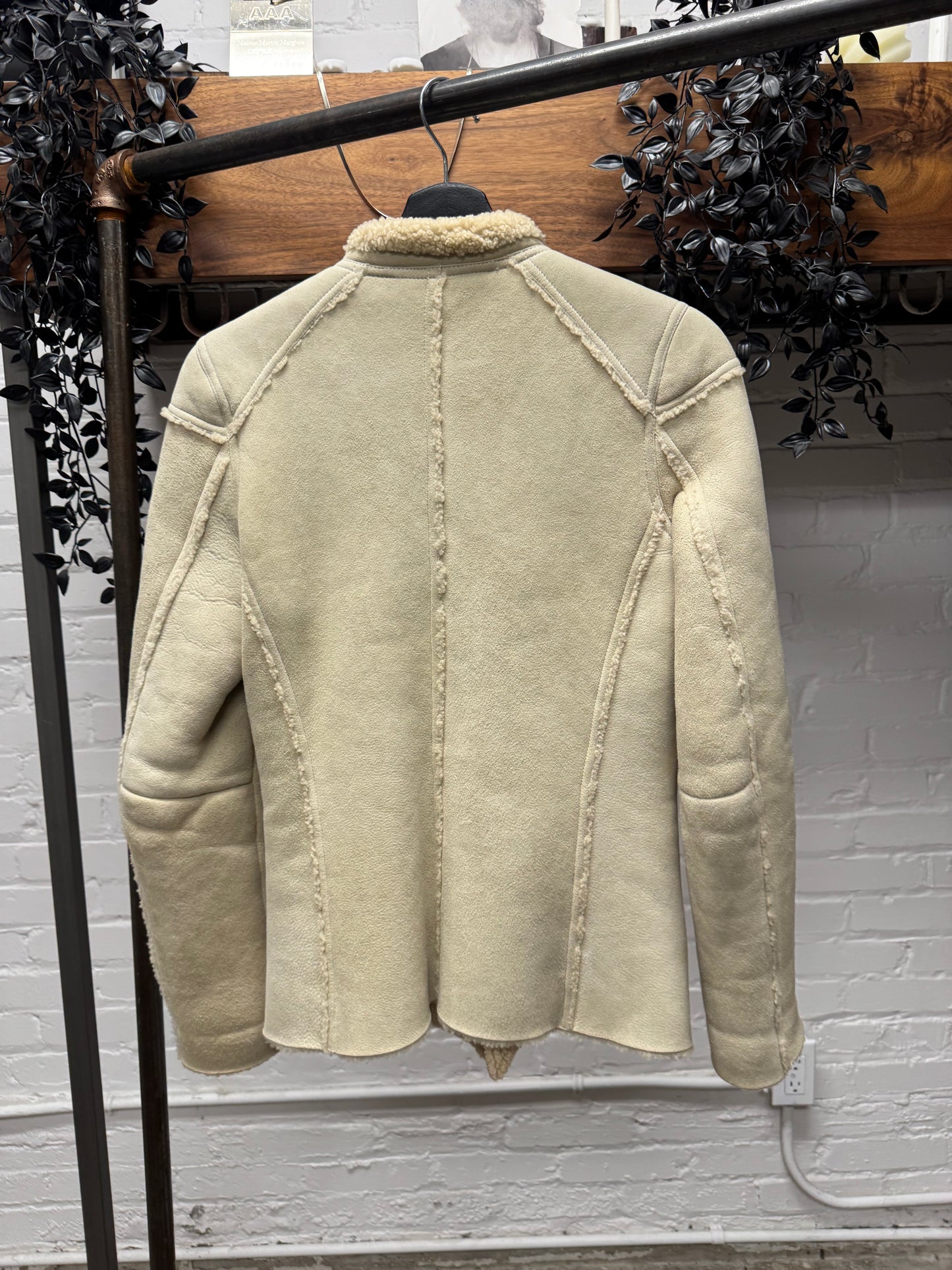 Veronique Branquinho Suede Shearling Lined Jacket