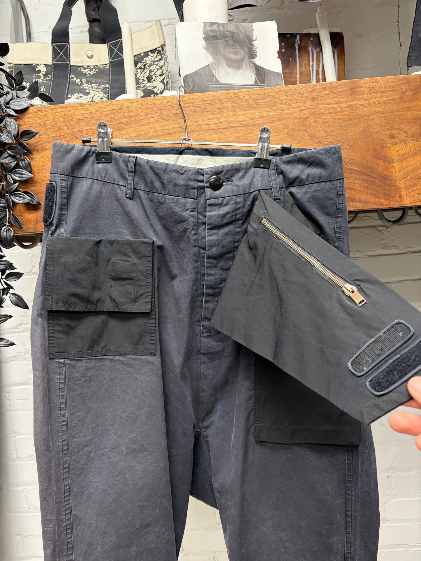 2013 Rick Owens ‘Memphis’ Black Patchwork Panelled Pants