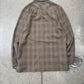 Givenchy Brown Gingham Checkered Windbreaker Jacket