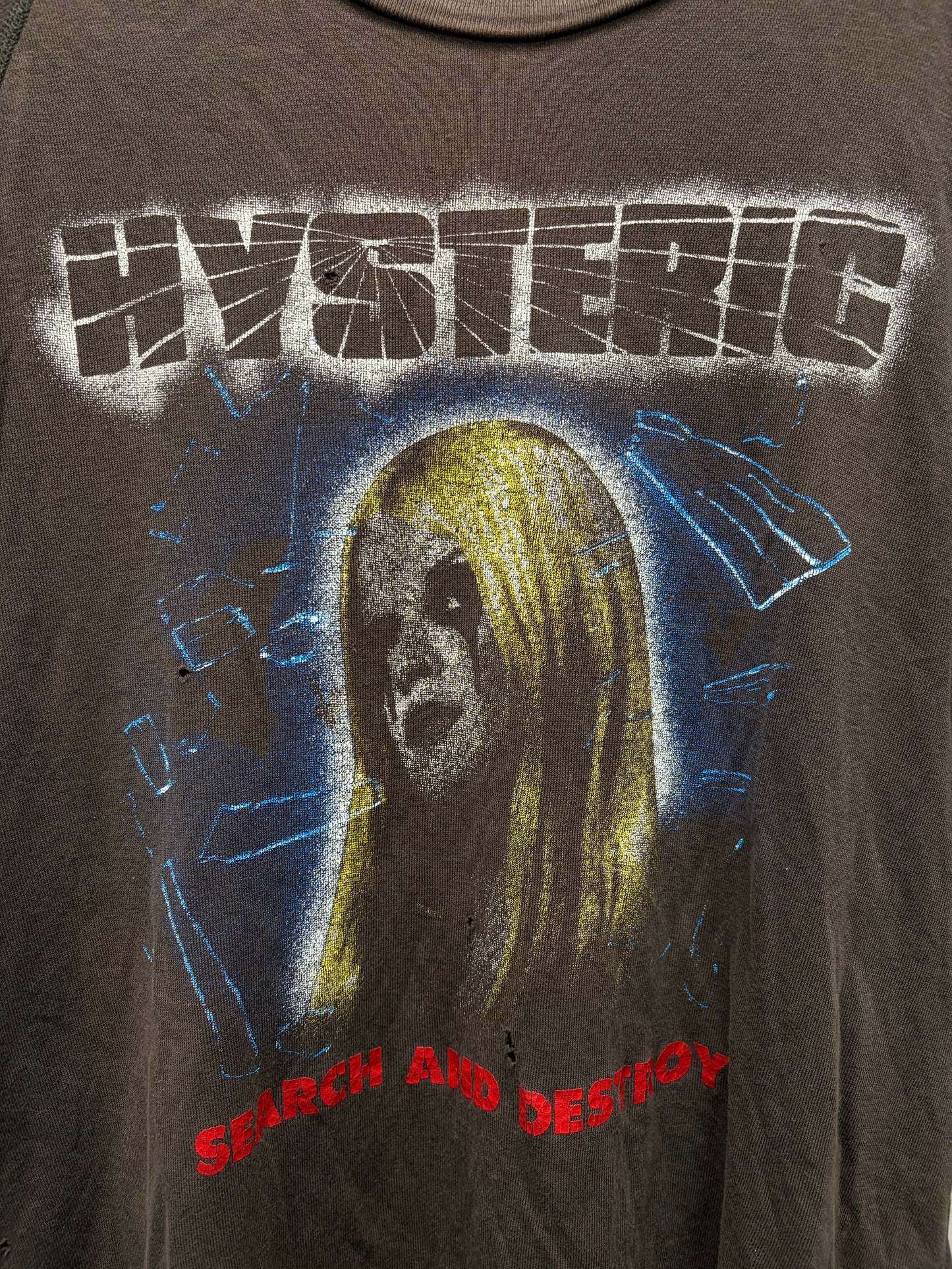 Hysteric Glamour ‘Metallica Zombie’ Distressed Brown Graphic T-Shirt