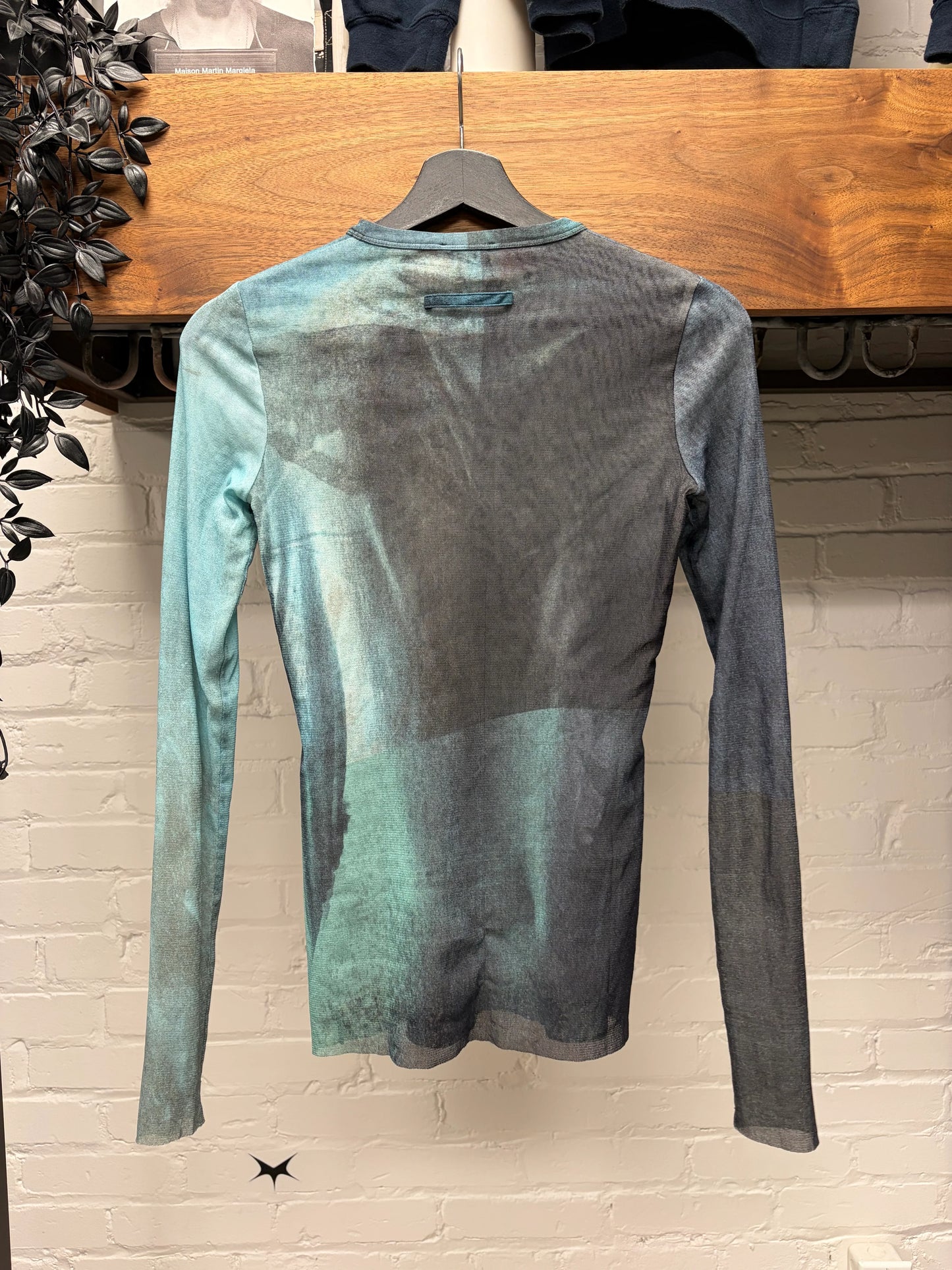 Jean Paul Gaultier ‘Body Art’ Mesh Long Sleeve Shirt