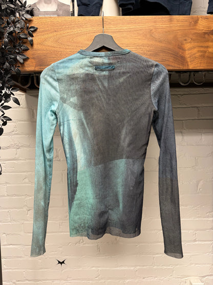Jean Paul Gaultier ‘Body Art’ Mesh Long Sleeve Shirt