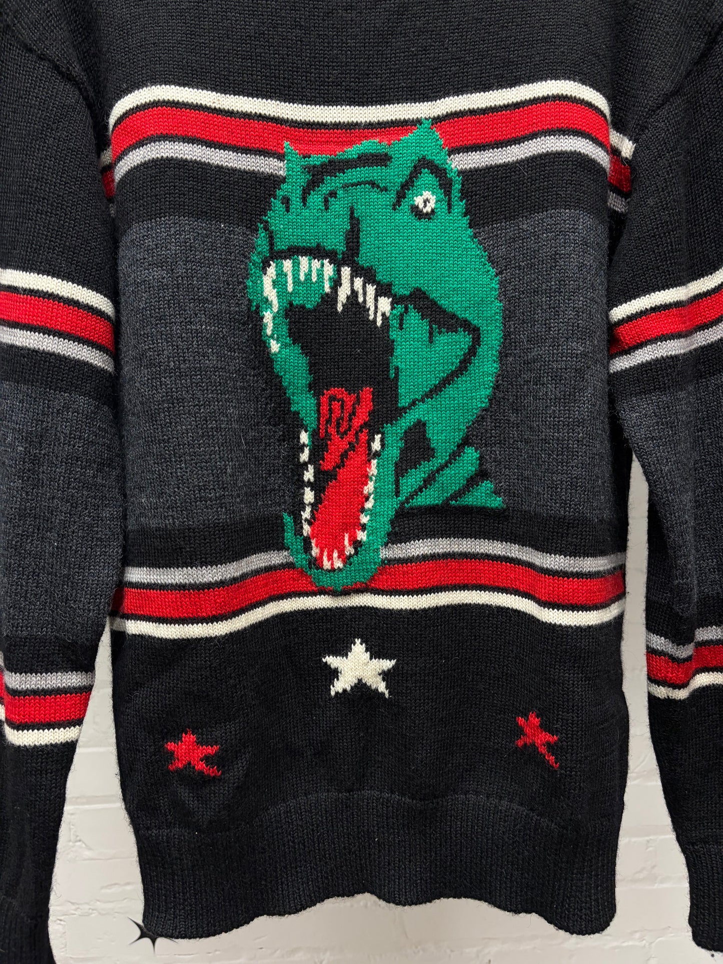 SS2016 Saint Laurent by Hedi Slimane ‘Surf Sound’ T-Rex Knit Sweater