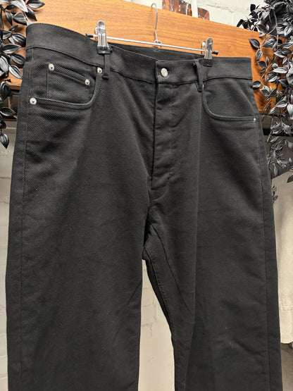 AW2024 Rick Owens ‘Geth’ Black Wide Leg Denim