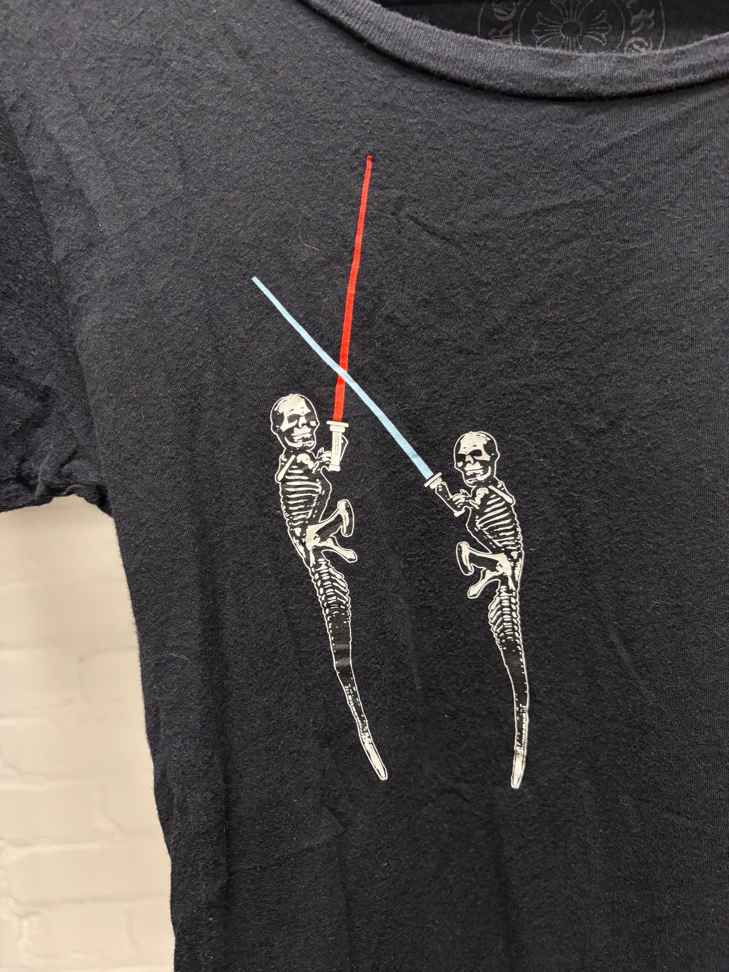 Chrome Hearts ‘Jarvis Skull’ Light Sabres Black Graphic T-Shirt