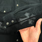 Chrome Hearts Leather Cross Patch Denim Western Shirt