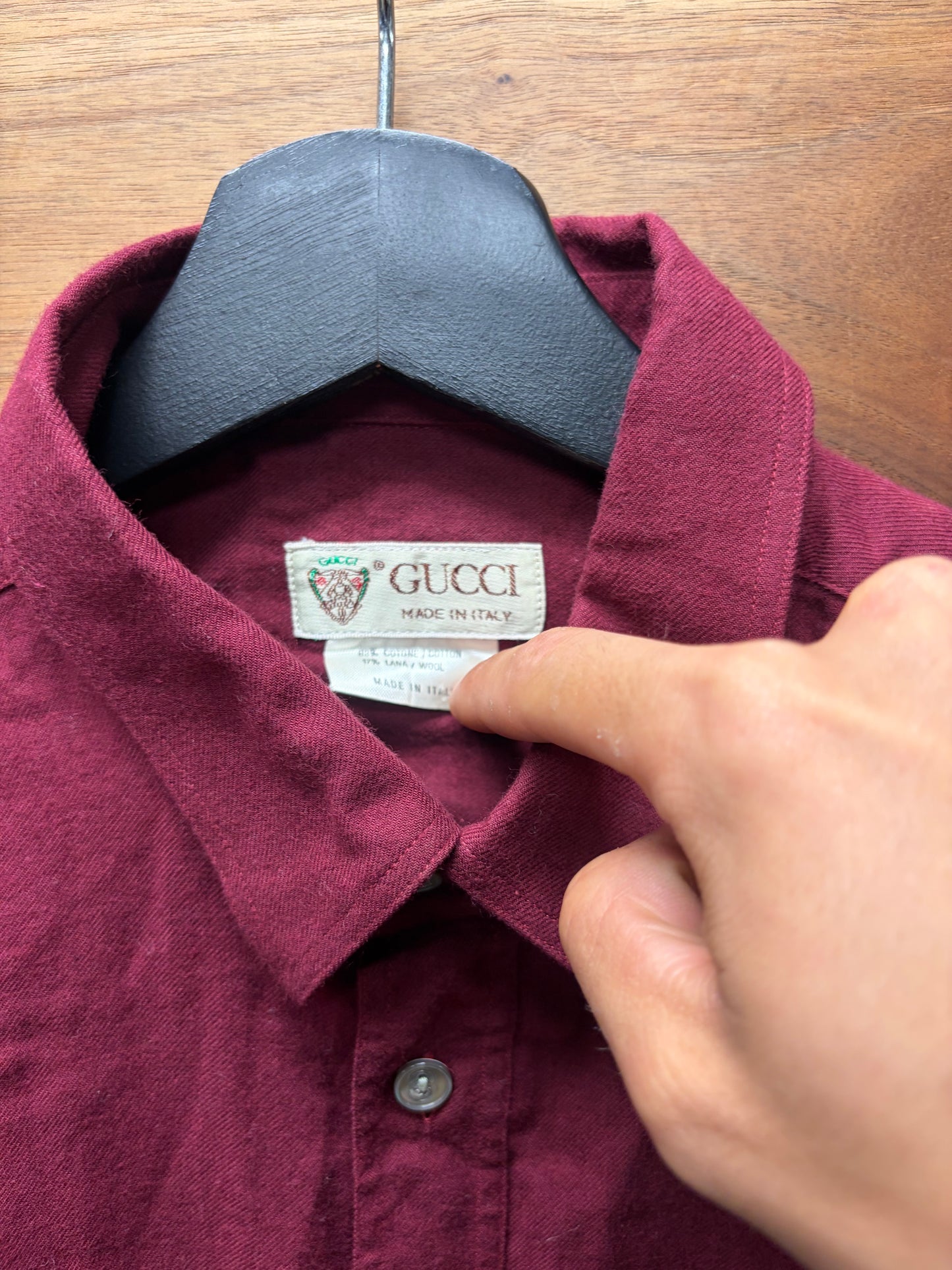 Vintage 1980s Gucci ‘Equestrian’ Embroidered Logo Button Up Shirt