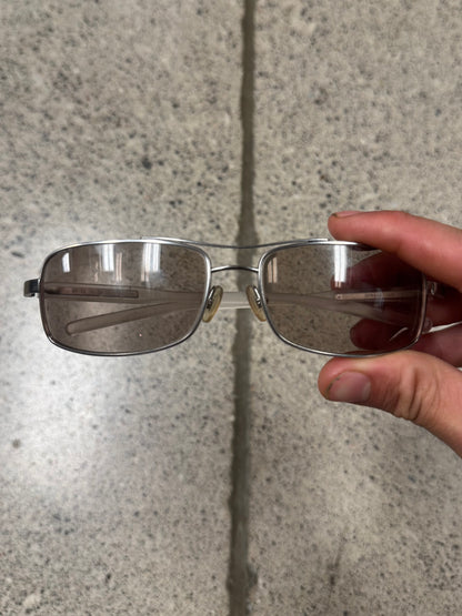 2000s Prada ‘Clear Frame’ Rectangular Sunglasses