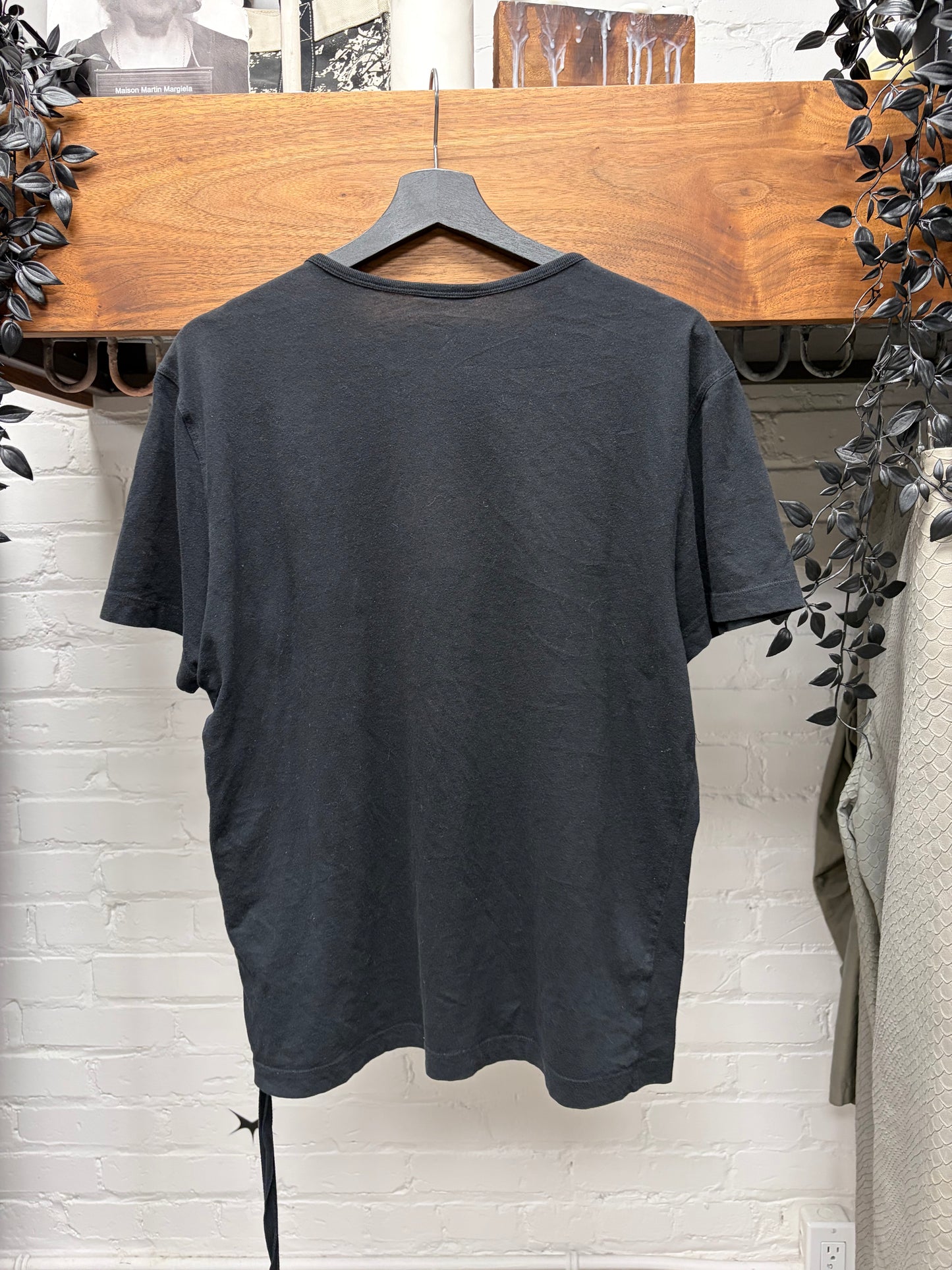 Ann Demeulemeester ‘Holy’ Embroidered Cotton Black T-Shirt