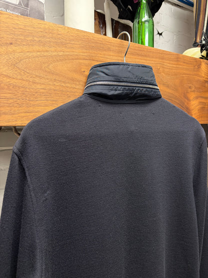 Hermes ‘Packable Hood’ Wool Knit/Nylon Hybrid Shell Jacket