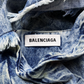 2019 Balenciaga Asymmetric ‘Godet’ Acid Wash Denim Skirt.