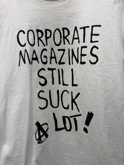AW2020 Vetements ‘Corporate Magazines Suck’ Slogan T-Shirt