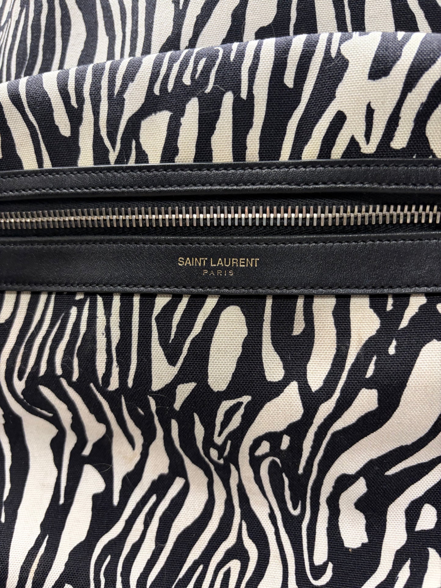 Saint Laurent Zebra Print ‘City’ Backpack
