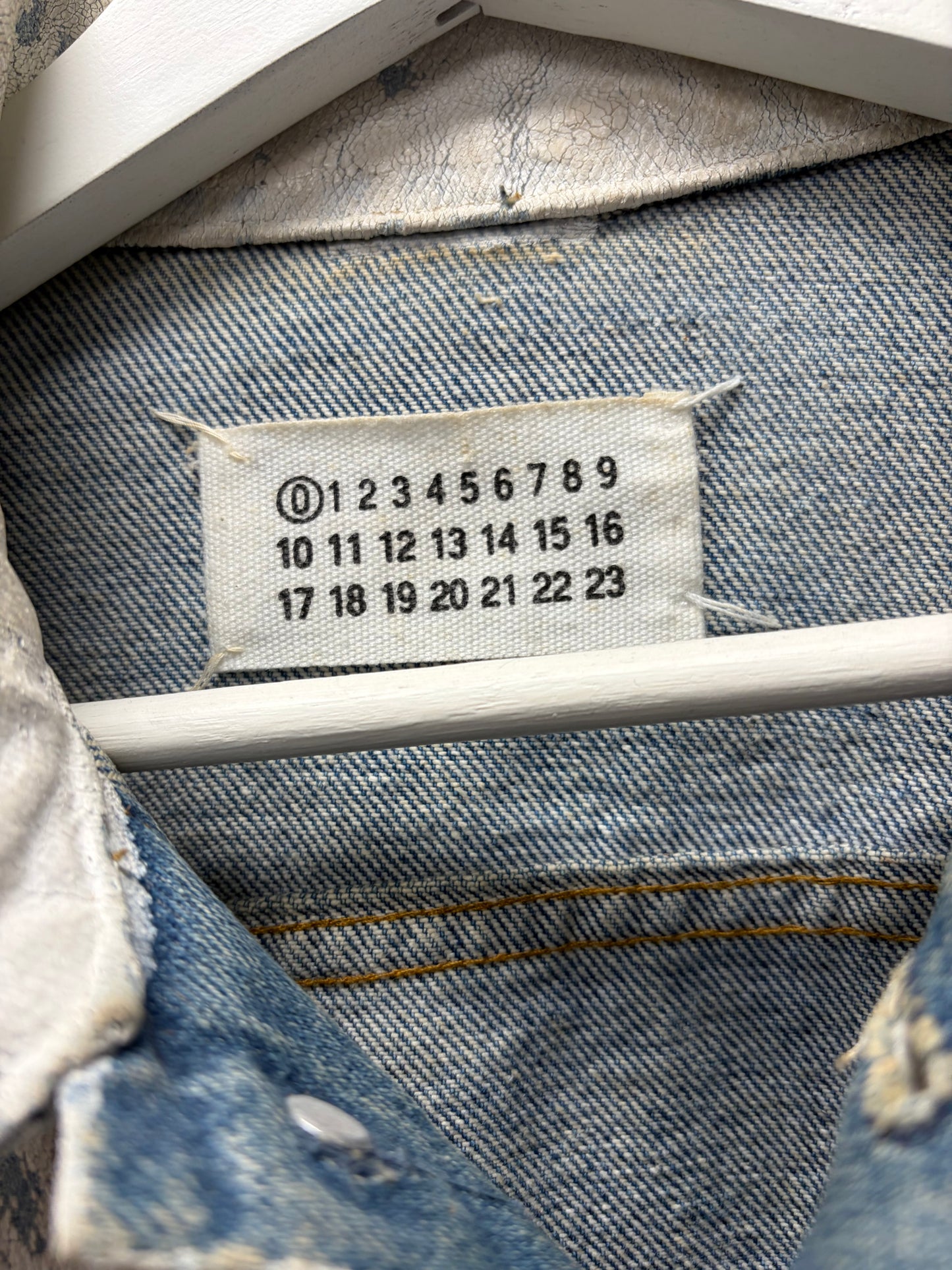 AW1999 Maison Martin Margiela Line (0) Artisinal ‘Paint Crack’ Denim Jacket