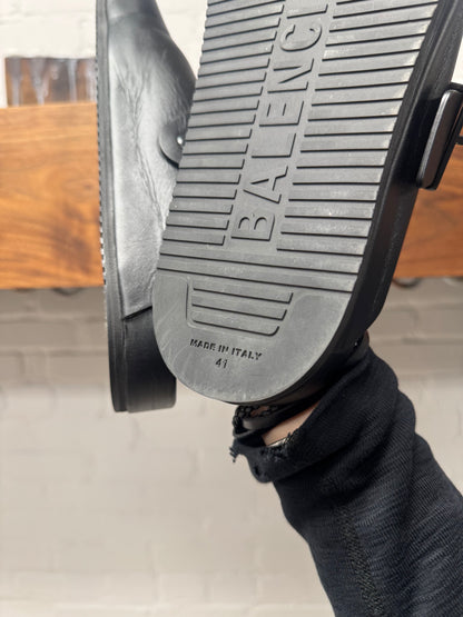 Balenciaga ‘Sunday Mules’ Leather Toe Shape Sandals