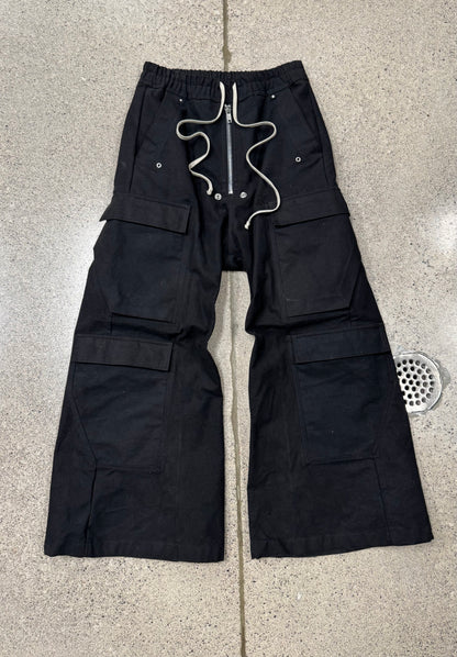 AW2023 Rick Owens ‘Luxor’ Heavy Cotton ‘Bela’ Wide Leg Cargo Pants