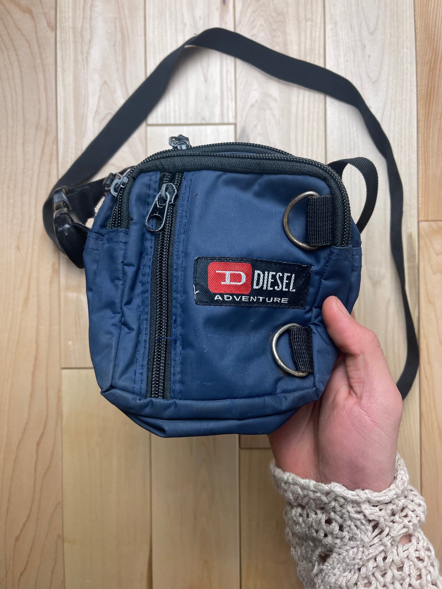 Diesel Sport Crossbody Navy Blue Sling Bag