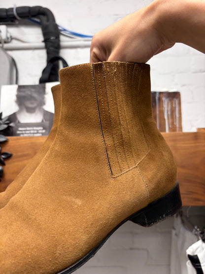 2010s Balenciaga Brown Suede ‘Chelsea’ Pointed Toe Boots