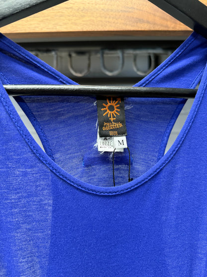 Vintage Jean Paul Gaultier ‘Soleil’ Ruched Blue Drawstring Dress