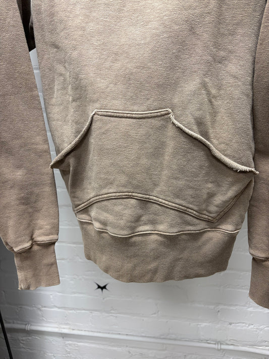 Kapital Washed & Sun Faded Brown Cotton Hoodie