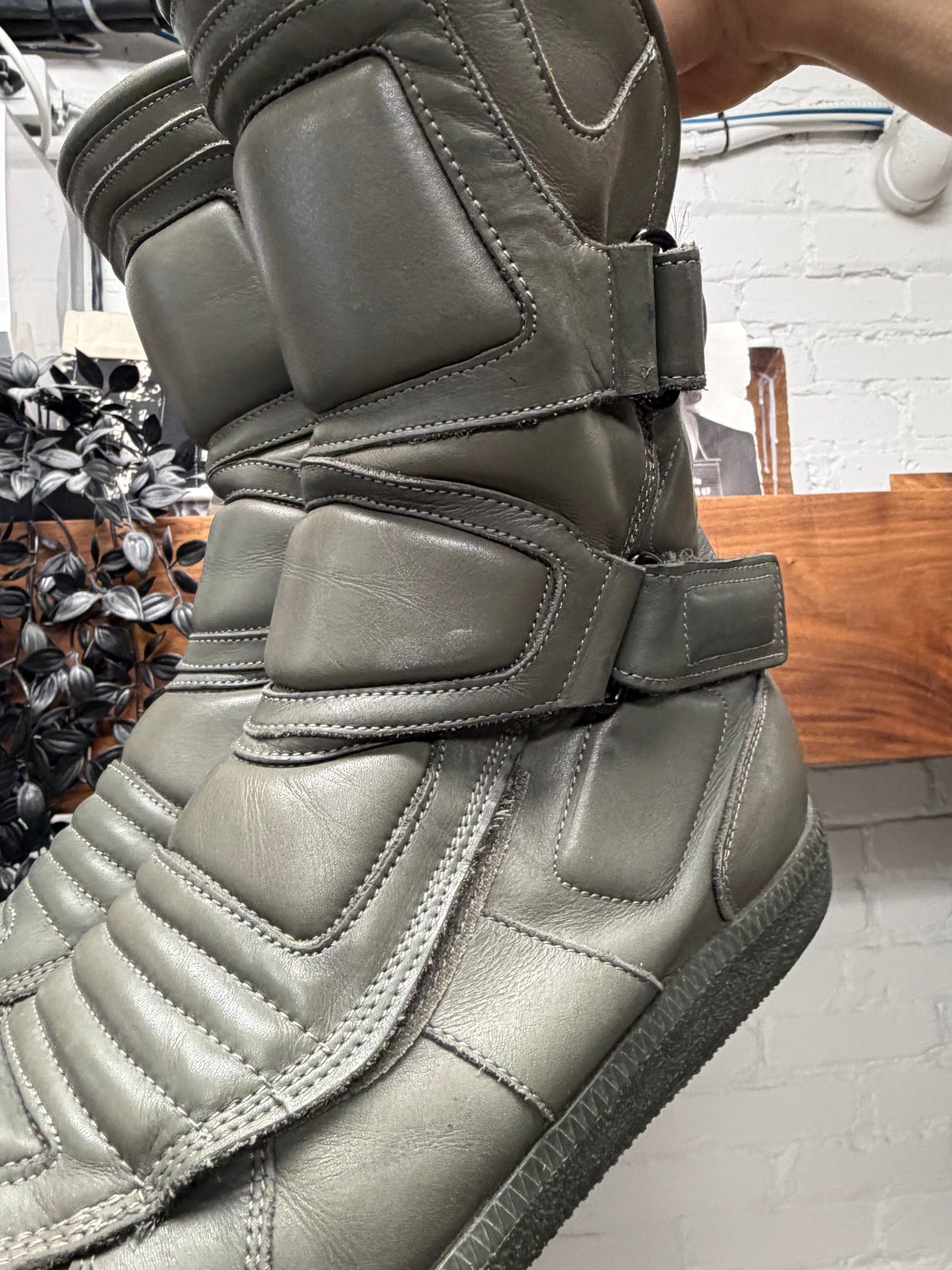 2009 Maison Martin Margiela ‘Speed Bike’ G.A.T. Motocross Leather High Top Sneakers