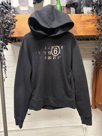 2023 Maison Margiela ‘Numbers Logo’ Black Pullover Hoodie