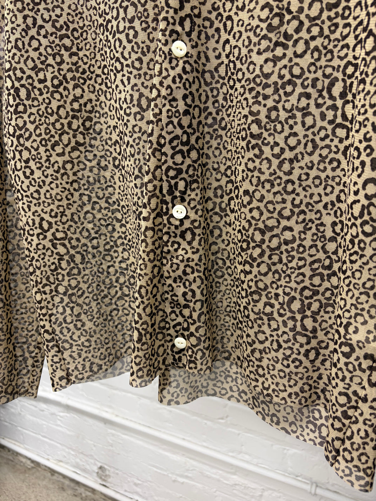 Needles Leopard Pattern Sheet Lightweight Cardigan