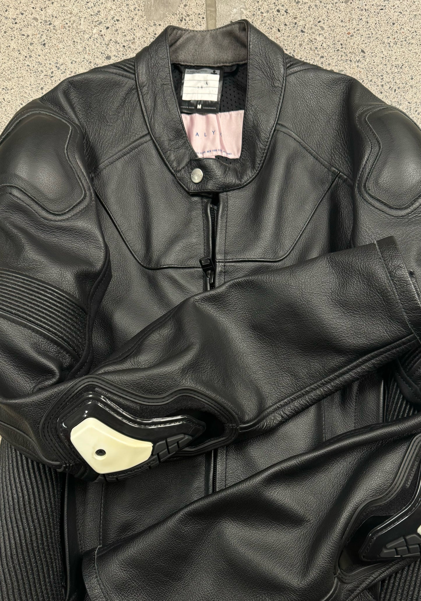 Alyx Studios ‘Spidi’ Black Calfskin Leather Armored Motorcycle Jacket