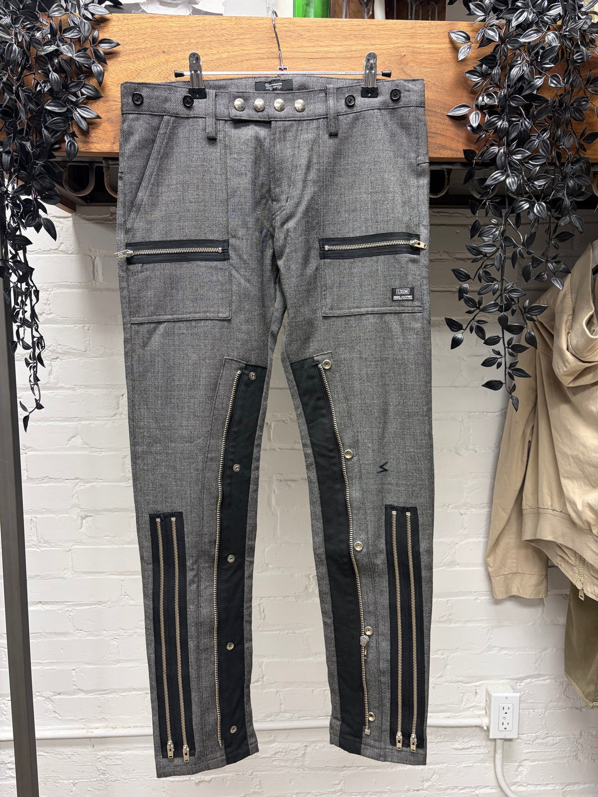 AW2008 Undercover Multi-Zip ‘Unreal Real Clothes’ Houndstooth Skinny Trousers