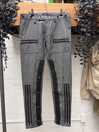 AW2008 Undercover Multi-Zip ‘Unreal Real Clothes’ Houndstooth Skinny Trousers