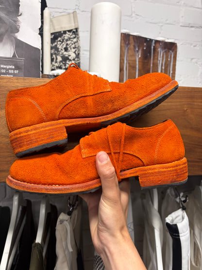 Guidi Burnt Orange ‘5302N Soldato’ Reverse Horse Leather Derbys