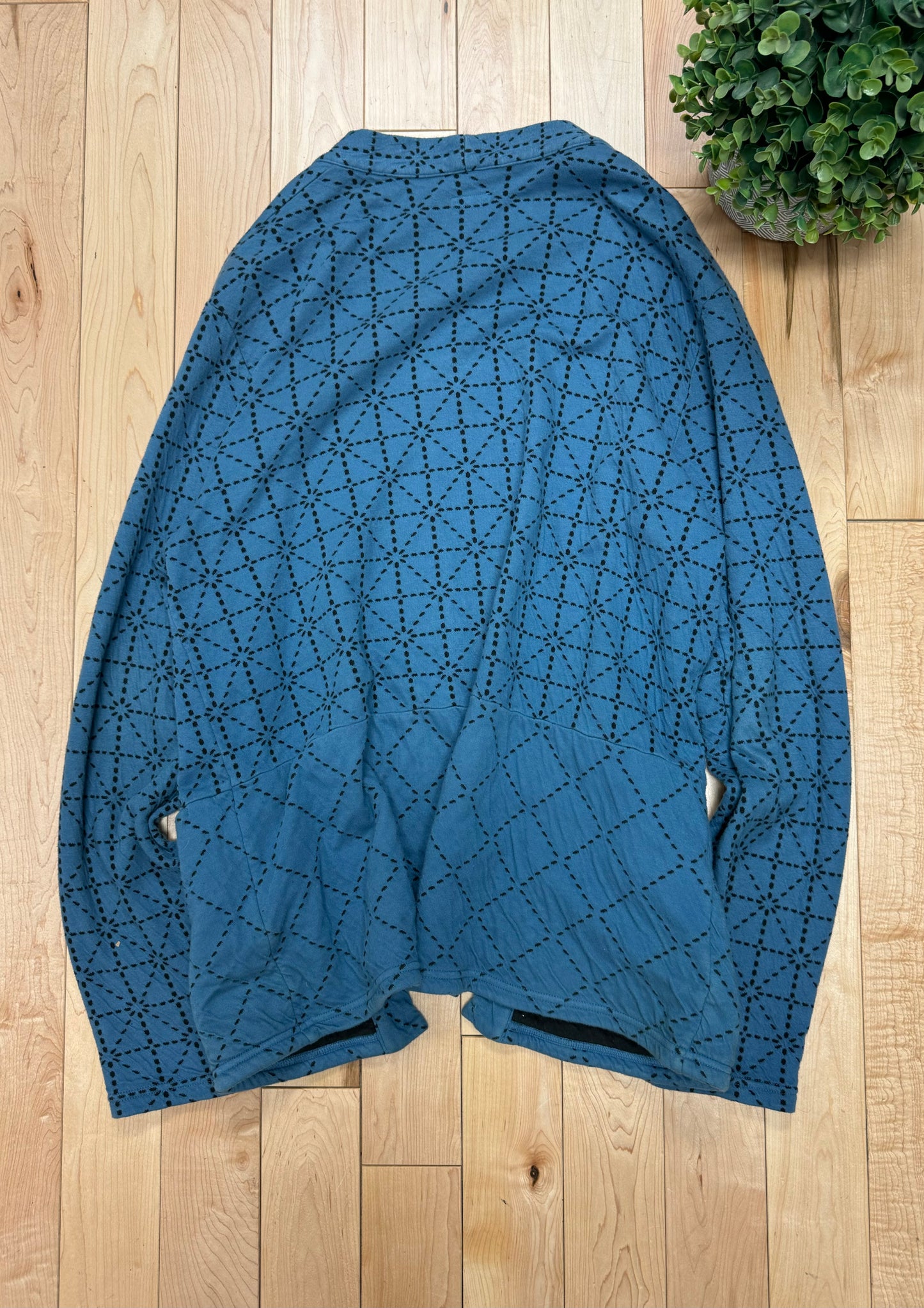 Kapital ‘Grid Patterned’ Blue Cotton Kimono