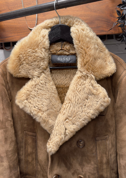 AW2011 Gucci Brown Lamb Leather Shearling ‘Mouton’ Jacket