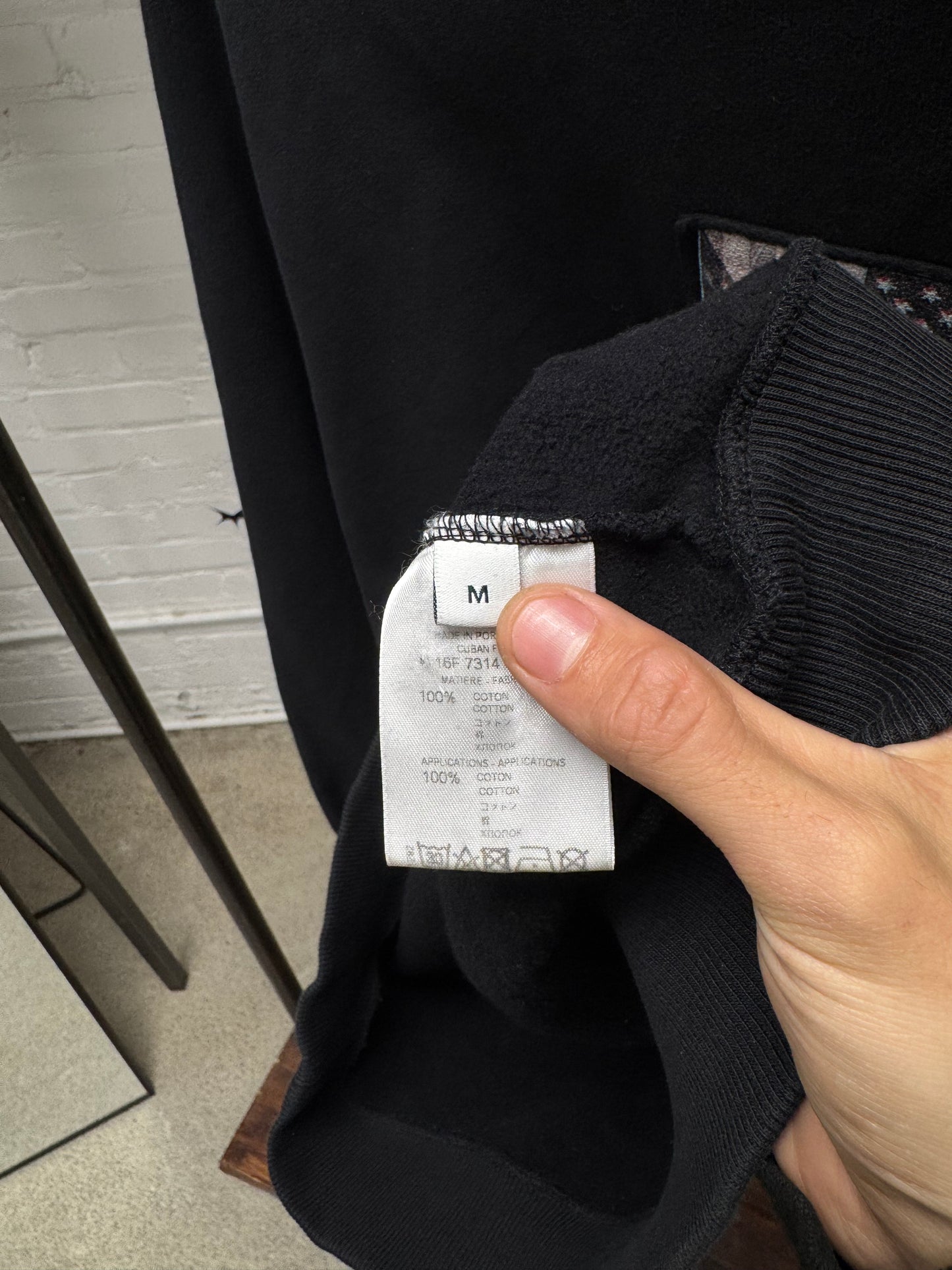 AW2016 Givenchy by Ricardo Tisci ‘Flag Patch’ Black Sweatshirt