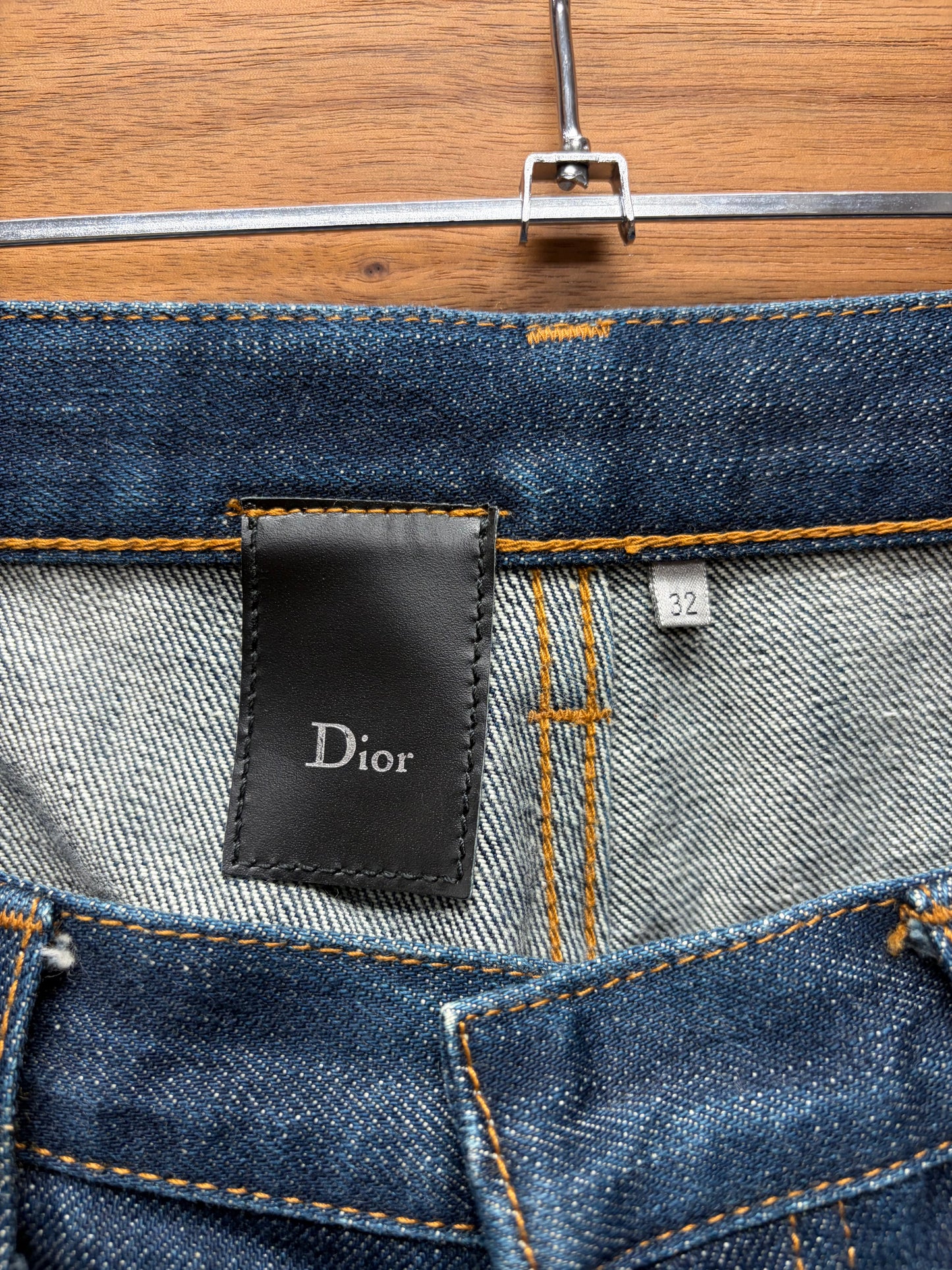AW2004 Dior Homme by Hedi Slimane ‘Victim of the Crime’ Raw Washed Blue Skinny Jeans