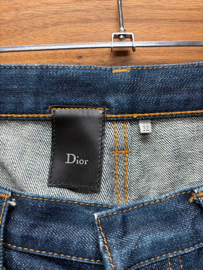 AW2004 Dior Homme by Hedi Slimane ‘Victim of the Crime’ Raw Washed Blue Skinny Jeans