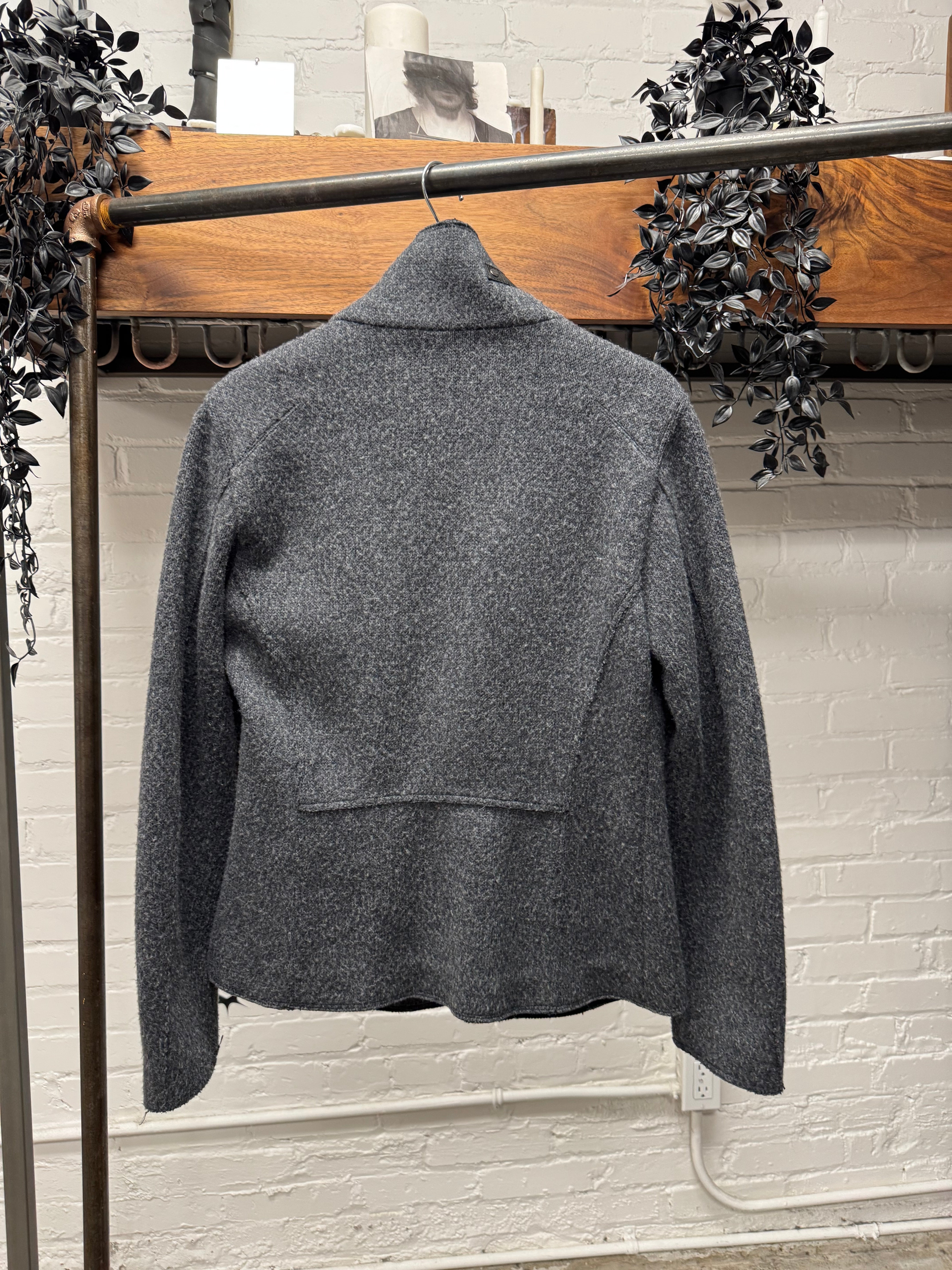 Vintage 90s Dirk Bikkembergs Grey Wool Double Breasted Coat