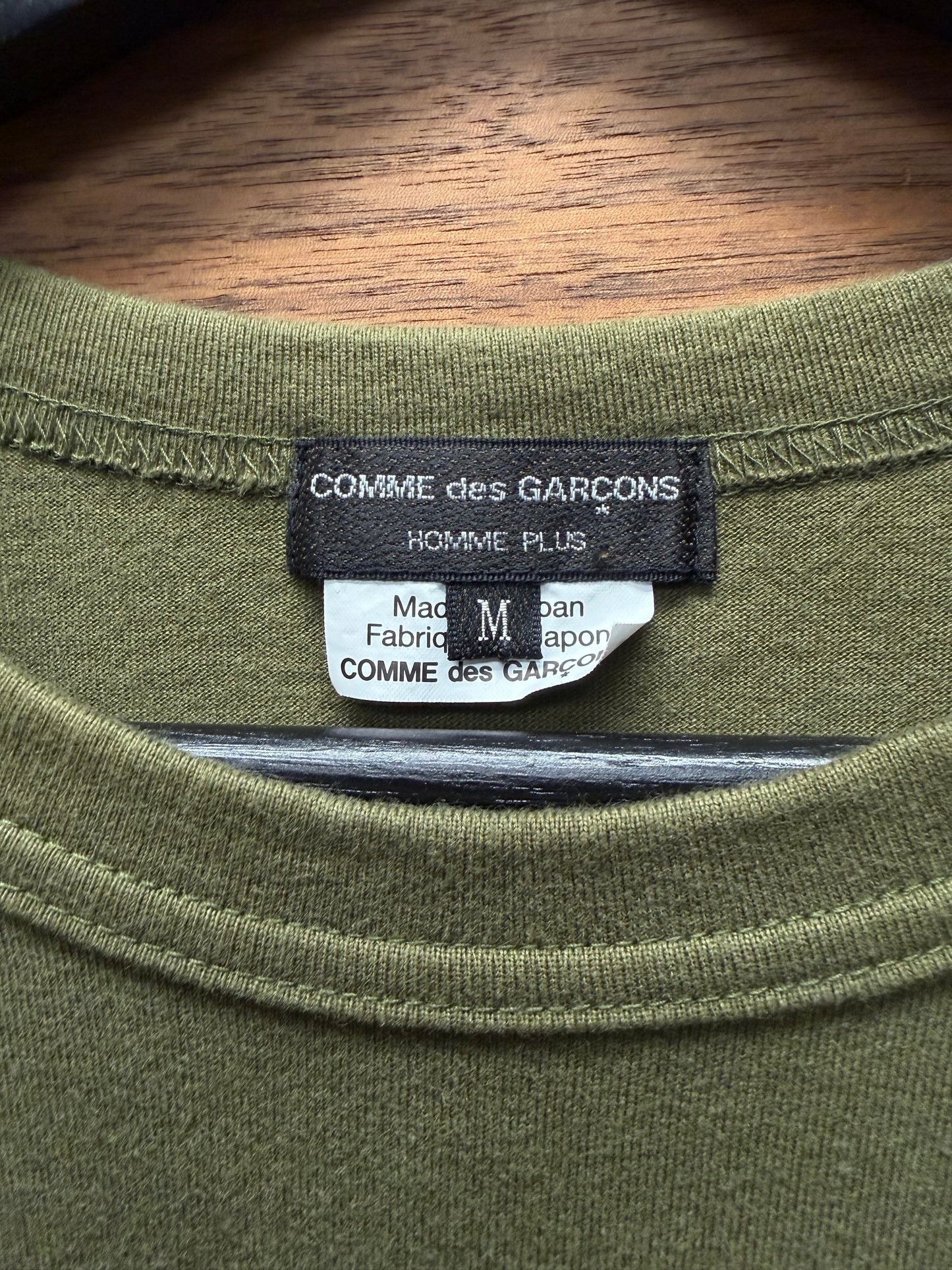 2025 Comme Des Garçons Homme Plus ‘Deep Green’ Cotton Oversized T-Shirt