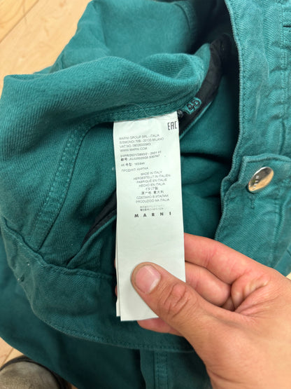 SS2021 Marni ‘Painterly’ Print Seafoam Green Denim Jacket