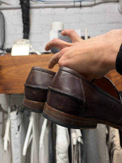 Vintage Gucci Brown Calfskin Leather ‘Penny’ Loafers