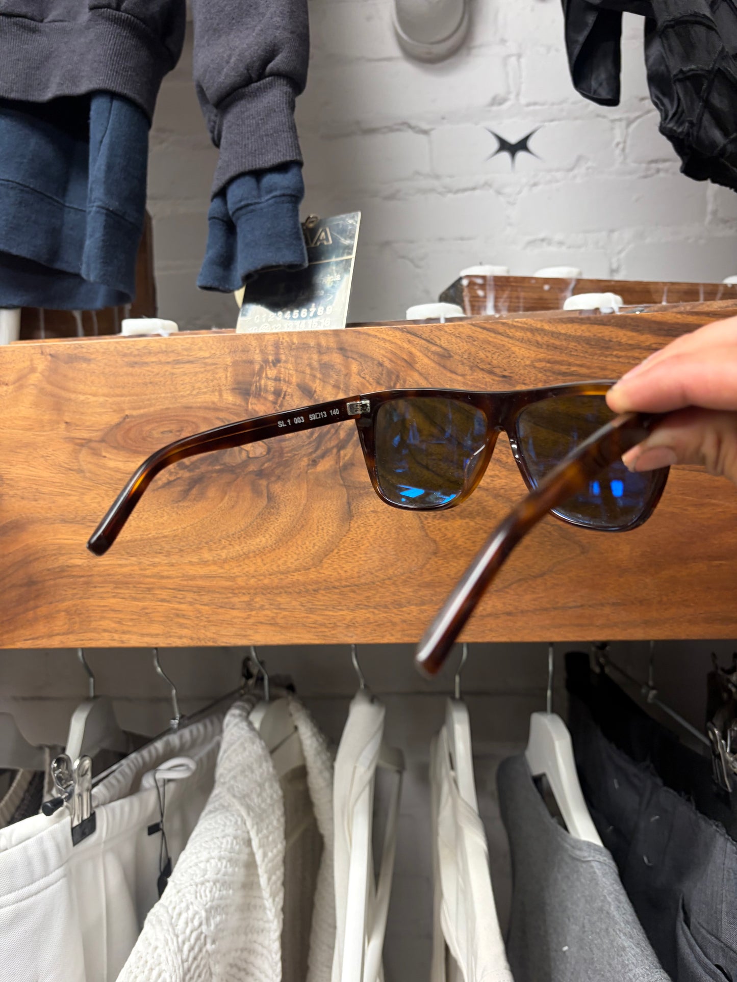 Saint Laurent ‘SL 1’ Tortoiseshell Sunglasses