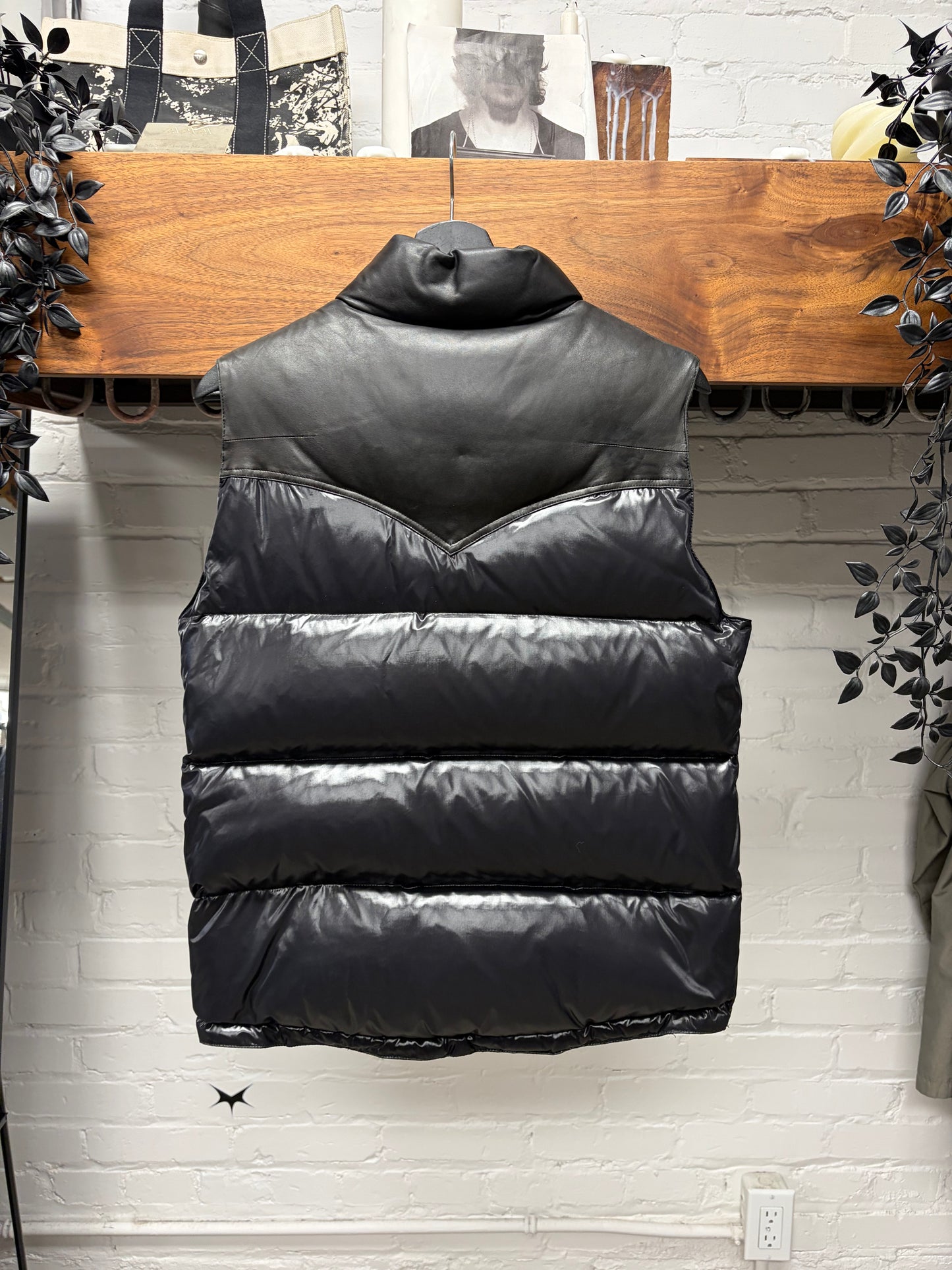 AW2007 Number (N)ine ‘Love God Murder’ Leather/Down Fill Vest